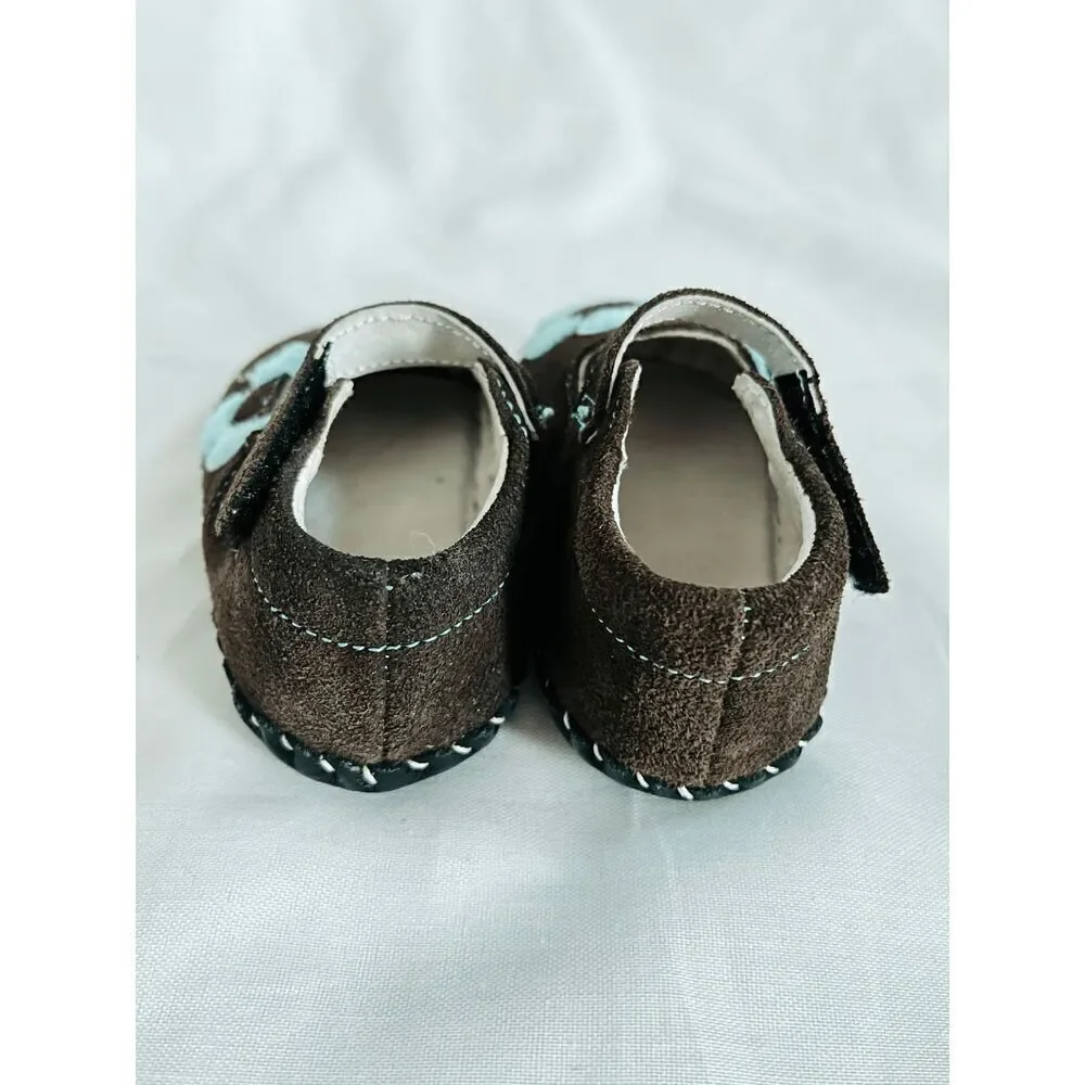 NEW Pediped Baby Girl 6-12 Months Flower Appliqué Shoes